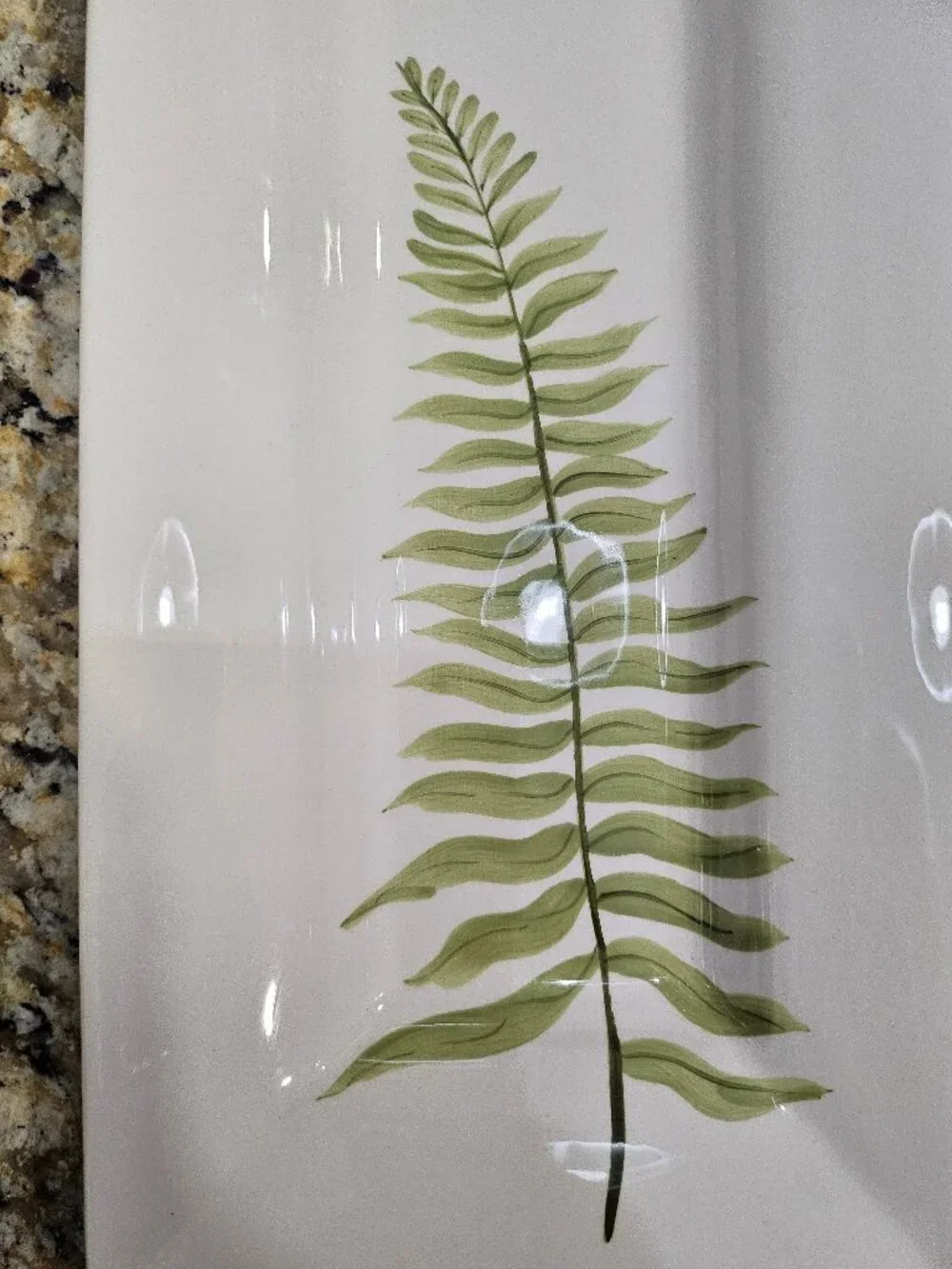 Pottery Barn FERN Botanical Long Rectangular Appetizer Serving Platter 14